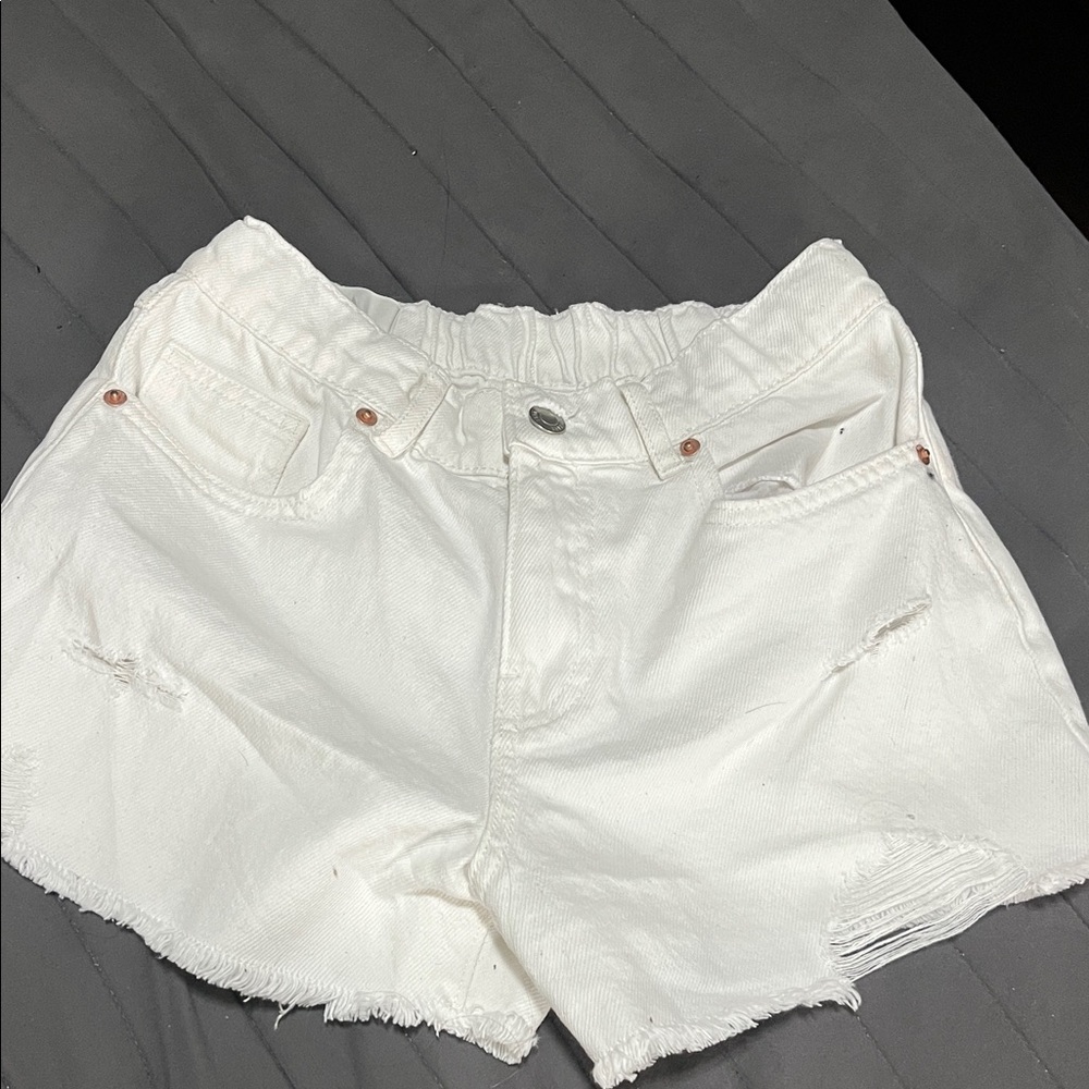 Zara White Jean Shorts for Women